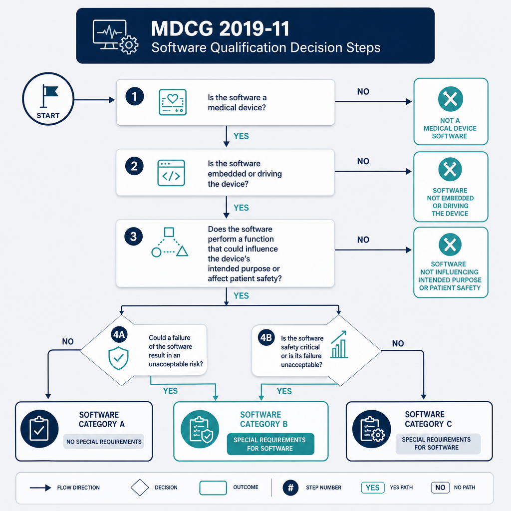 MDCG 2019-11 yazılım nitelendirme akışı