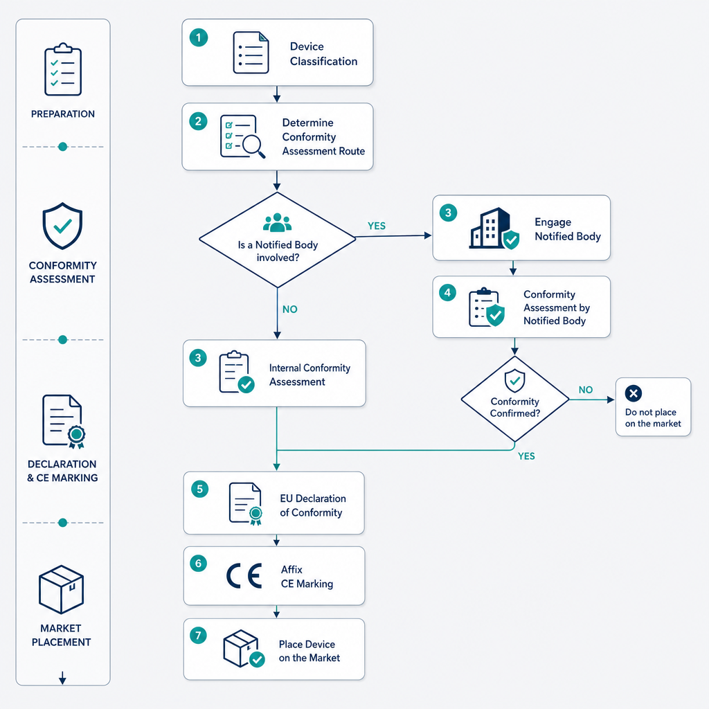 CE marking conformity assessment flow