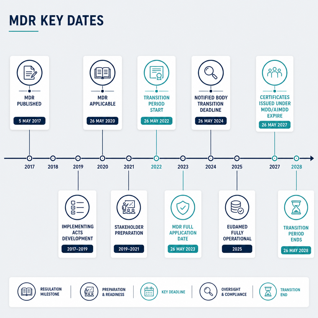 MDR milestone timeline