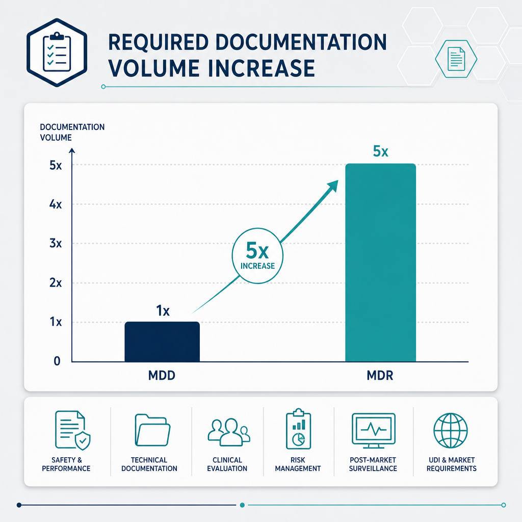 Increase in required documentation volume