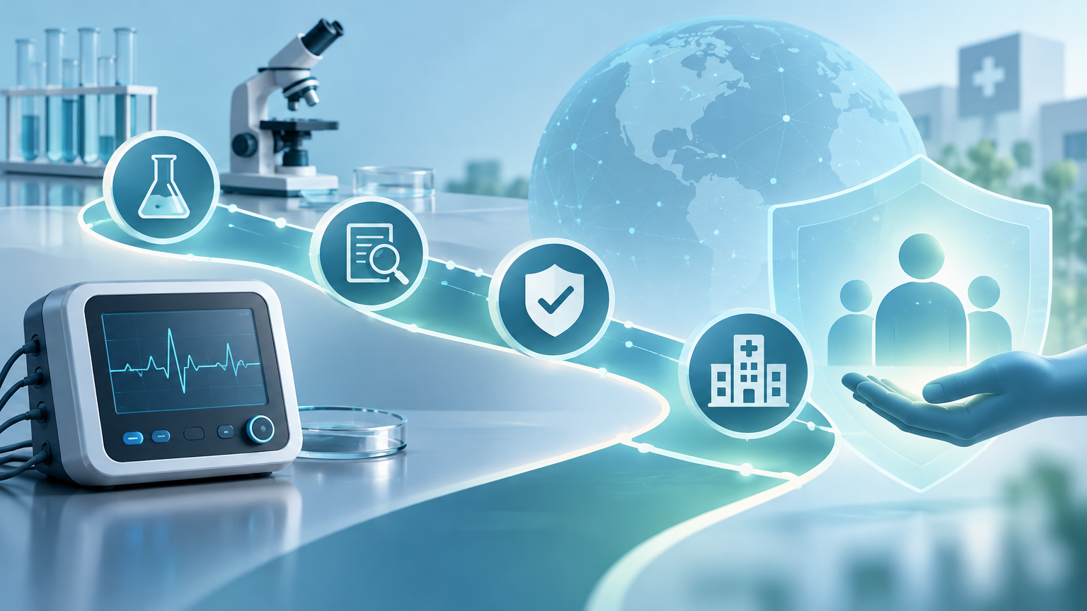 Conceptual regulatory pathway connecting medical devices, research and patient safety
