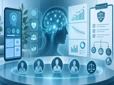 Conceptual illustration of digital mental health software, clinical evidence and regulatory assessment of artificial intelligence